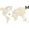 Nástěnné mapy World Wood Map M 38x57cm svět dřevěná nástěnná mapa 3D puzzle EN