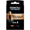 Baterie primární Duracell Optimum AAA 4KS MX2400