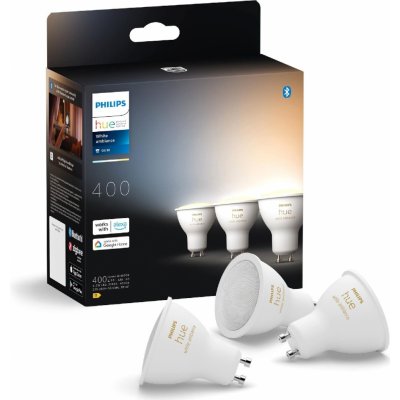 Hue WA sada 3x žárovka LED GU10 4,2W 400lm 2200-6500K CRI80 IP20 – Zboží Živě