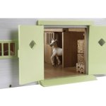 Kids Globe Stáj pro koně s 9 boxy a růžovou střechou 1:32 – Sleviste.cz