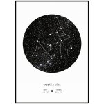 Jen tak z lásky Plakát Zamilované znamení zvěrokruhu Rozměr plakátu: 30 x 40 cm, Podklad zvěrokruhu: Černá – Hledejceny.cz