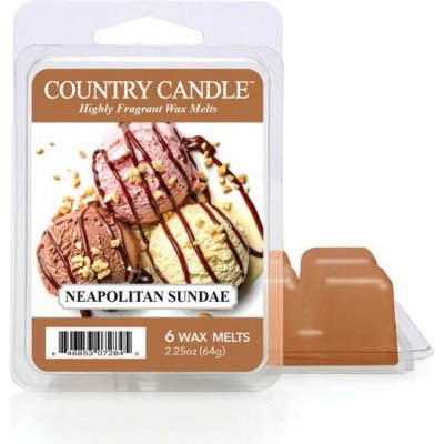 Country Candle Neapolitan Sundae Vonný Vosk 64 g – Hledejceny.cz