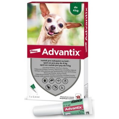 Advantix spot-on 0,4 ml S do 4 kg – Hledejceny.cz