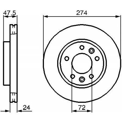 Brzdový kotouč BOSCH 0 986 479 013 (0986479013) – Zbozi.Blesk.cz