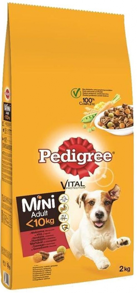 Pedigree Adult Mini hovězí maso a zelenina 2 kg