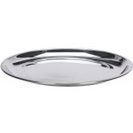 Madam Stoltz Kovový podnos Stainless Steel 27 cm stříbrná kov – Zboží Dáma