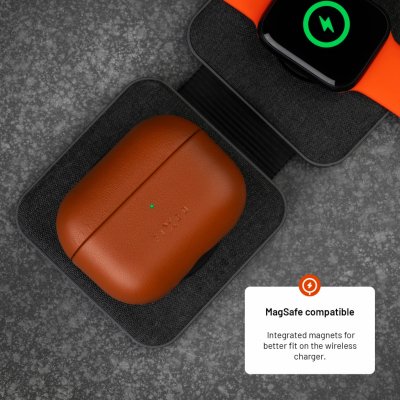 FIXED PodsLeather s podporou MagSafe pro Apple AirPods Pro 2/Pro 2 USB-C FIXLPM-999-BRW – Zboží Živě