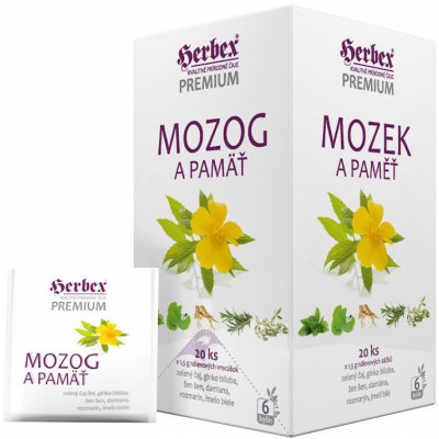 Herbex Mozek a paměť bylinný čaj 20 x 1,5 g – Zbozi.Blesk.cz