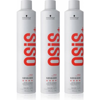 Schwarzkopf Professional Osis+ Schwarzkopf Professional Osis+ Session lak na vlasy s extra silnou fixací 3x500 ml kosmetická sada – Hledejceny.cz