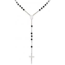 Amen Originální stříbrný s onyxy Rosary CROBON40