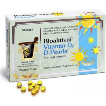 Bioaktivní Vitamin D3 Pearls 80 kapslí