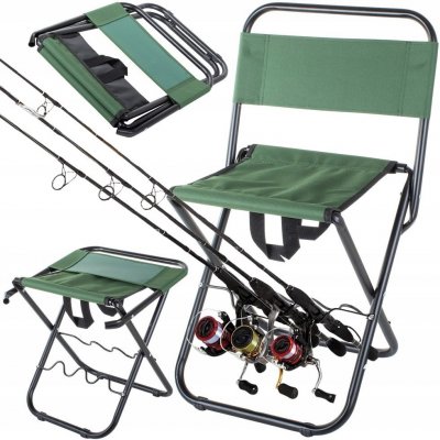 Verk Group Židle Rybářské křeslo s rukojetí odstíny zelené – Zboží Mobilmania