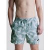 Koupací šortky, boardshorts Calvin Klein pánské plavecké šortky se stahovací šňůrkou KM0KM00813 0H8 zelená-vzor