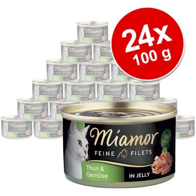 Finnern Miamor Feine Filety jelly světlý tuňák & rýže jelly 24 x 100 g – Hledejceny.cz