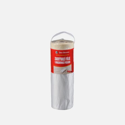 Den Braven - Zakrývací fólie s maskovací páskou, 240 cm x 16 m, transparentní – Zboží Mobilmania