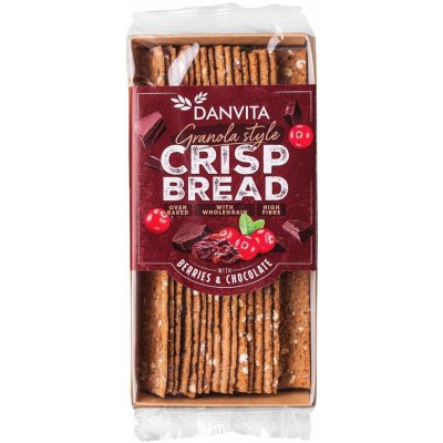 Danvita Křehké pšeničné granola plátky s ovocem a čokoládou 130 g – Hledejceny.cz