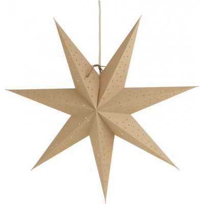 Watt & Veke Závěsná svítící hvězda Stella Beige 60 cm béžová barva papír – Hledejceny.cz