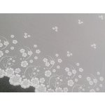 Žakárová záclona A39000 bílé květy výška 250 cm – Zboží Mobilmania