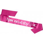 Svatební šerpa ROZLUČKOVÁ PARTY Tým nevěsty Bílá/Purpurová – Zboží Dáma