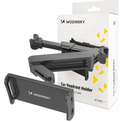 AppleMix Držák do auta WOZINSKY pro Apple iPhone / iPad - pohyblivé rameno - na opěrku hlavy - černý | Zboží Auto