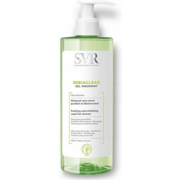 SVR Sebiaclear Gel Moussant čistící pěnivý gel pro mastnou a problematickou pleť (Purifying and Exfoliating Soap-Free Cleanser) 400 ml