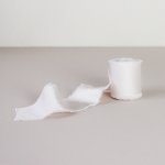 Bella Rose Saténová stuha 4 cm – Cream (4,5 m), krémová barva, textil – Zboží Dáma