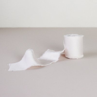 Bella Rose Saténová stuha 4 cm – Cream (4,5 m), krémová barva, textil – Zboží Dáma