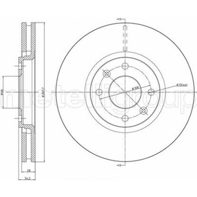 Brzdový kotouč METELLI 23-0557C (230557C) – Sleviste.cz