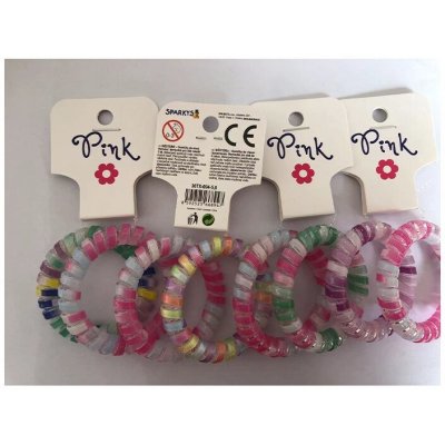 PINK - Spirálové gumičky do vlasů barevné 2ks – Zboží Dáma