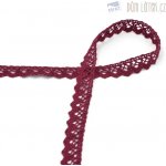 Krajka paličkovaná bordó, šíře 15 mm – Hledejceny.cz
