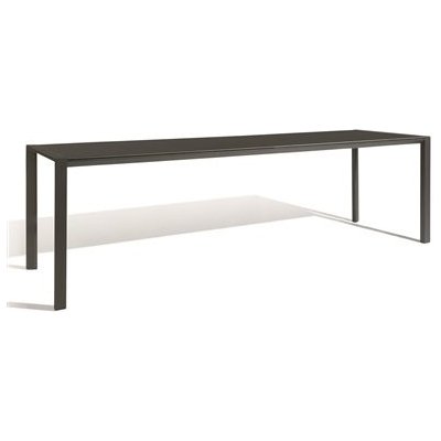 Diphano Hliníkový jídelní stůl Selecta, obdélníkový 313x90x75cm, rám hliník bílá (white), deska keramika bílá (white) – Zboží Dáma