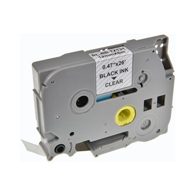 G&G TZE-131, černý tisk/průsvitný podklad, laminovaná, 8 m x 12 mm - kompatibilní – Zboží Dáma