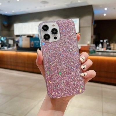 Pouzdro Appleking ochranné se třpytivými flitry iPhone 13 mini - růžové – Zboží Mobilmania