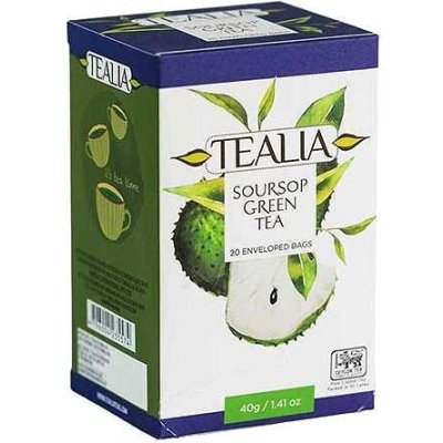 Tealia Soursop Green Tea zelený čaj s graviolou 20 sáčků