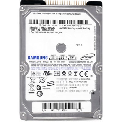 Samsung 80GB PATA IDE/ATA 2,5", HM080GC – Hledejceny.cz