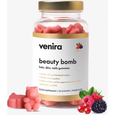 Venira beauty bomb medvídci pro vlasy, nehty a pleť lesní plody 30 bonbónů – Hledejceny.cz