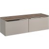 Koupelnový nábytek Comad Závěsná skříňka pod umyvadlo SantaFe s deskou 160 cm taupe/dub santa fe vintage