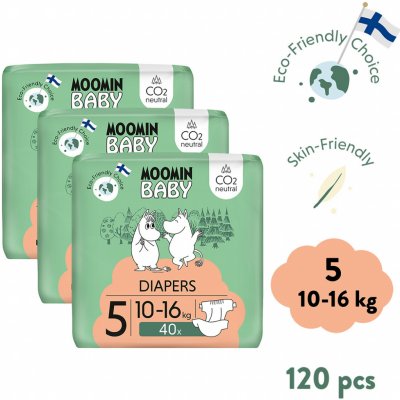 Moomin Baby 5 Maxi 10–16 kg 120 ks – Zboží Dáma