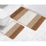 Bellatex Bany trojúhelníky bílá hnědá 60x100 cm – Zboží Mobilmania