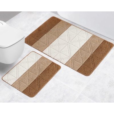 Bellatex Bany trojúhelníky bílá hnědá 60x100 cm – Zboží Mobilmania