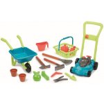 Écoiffier kolečko a sekačka Garden&Seasons s košíkem a nářadím na zahradu – Zboží Mobilmania