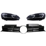 KITT Front Grille Cerntral Grille suitable for VW Golf VI (2008-2013) with LED Headlights Flowing Dynamic Sequential Turning Lights R20 Design – Sleviste.cz