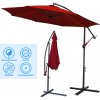 Zahradní slunečník SWANEW Slunečník červený 350cm Semafor Zahradní slunečník Market Umbrella Crank Balcony Alu Tiltable