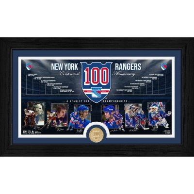 Highland Mint Sběratelská plaketa New York Rangers NHL 100th bronze coin Timeline photo mint – Zboží Dáma