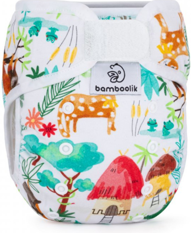 Bamboolik Biobavlněná kalhotková plena s kapsou Safari