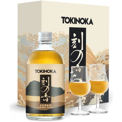 Tokinoka White whisky 40% 0,5 l (dárkové balení 2 sklenice)