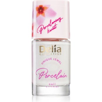 Delia Cosmetics Porcelan lak na nehty 2v1 1 bílý 11 ml