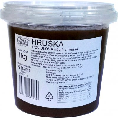 Vera Gurmet hruška Povidlová Náplň 1 kg