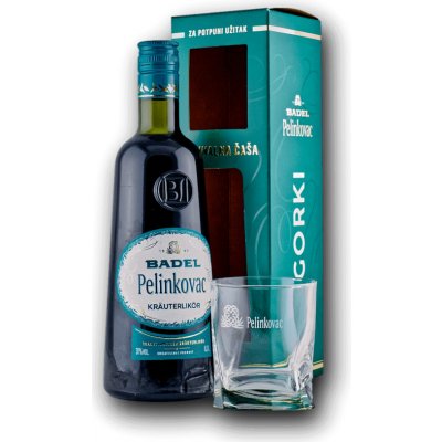 Badel Pelinkovac Gorki 31% 0,7 l (dárkové balení 1 sklenice) – Zboží Dáma