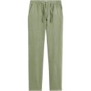 Celio pánské lněné kalhoty Dolinus Zelené